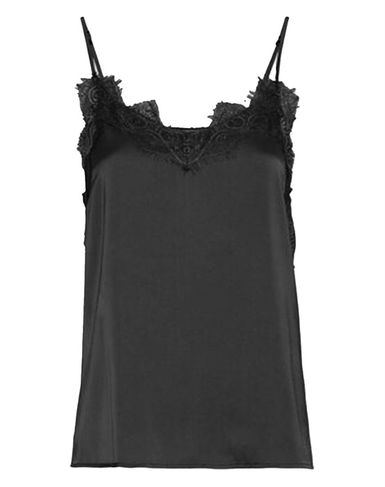 MSCH - MSCHLity Maluca Lace Singlet Top - Black